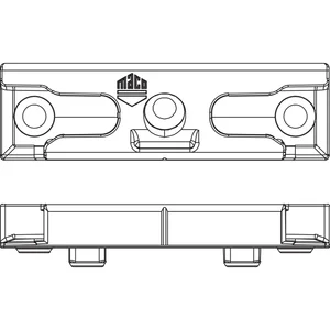 MACO Schließteil iS 12L, Eurofalz 20 mm, 9V, mit Positionszapfen 8x4 mm, silber