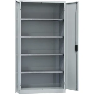 LISTA Flügeltürschrank 1000x500x1950 KEY Lock RAL7035 Vollblech-Flügeltüren
