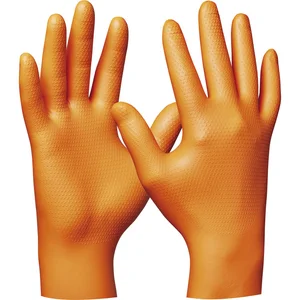 GEBOL Einweghandschuhe Orange Nitril Ultra Grip Größe L - 50 Stück