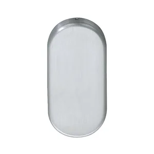 Blindrosette BL, 70 x 33 x 7 mm, Edelstahl rostfrei