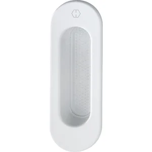 HOPPE Hebeschiebetürmuschel OMEGA außen oval, Aluminium weiß