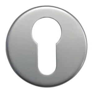 Zylinderrosette PZ WG D70, ø 50 mm, mit Universalträger "U", silber eloxiert
