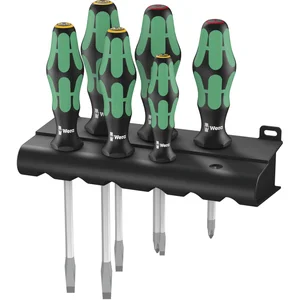WERA Schraubendreher-Satz 334/355SK/6+Rack Schlitz/Pozidriv 6-teilig