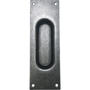 Schiebetürmuschel 40x120mm gerade, verzinkt schwarz hell passiviert