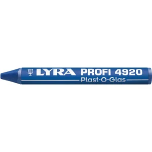 LYRA Wachskreide 4920 Plast-O-Glas runde Form blau Inhalt 12 Stück