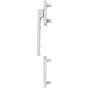 HOPPE Fenstergriff-Halbgarnitur TOULON außen flach, Aluminium weiß