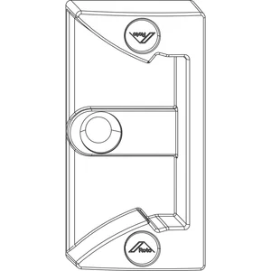 ROTO NX Schnäpper Rahmenteil 13V BRÜGMANN/KBE/KÖMMERLING/TROCAL/VEKA silber