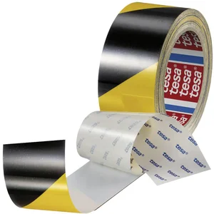 Tesa Anti-Scratch PET Bodenmar. schw/gelb 50mm/20m