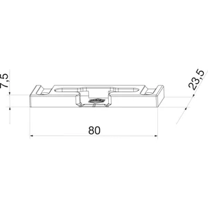 MACO Kippschließteil PVC Bodenschwelle MAICO TRANSIT FT 24 mm universal silber