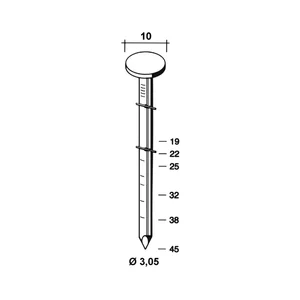 ALSAFIX Dachpappnagelrollen Länge 25 mm Drahtgebunden 16 Grad (7200 Stück)