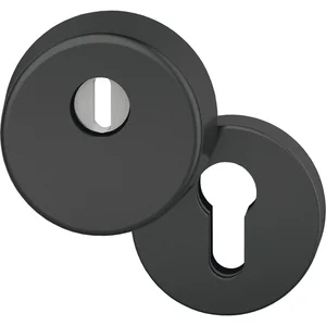 FSB Sicherheits-Zylinderrosette rund mit Kernziehschutz,Aluminium schwarz