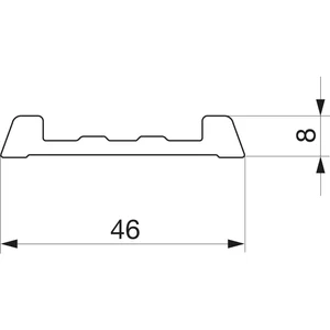 MACO Fiber-Therm Aufsatzschiene f. bewegliche Flügel L=5000 mm GFK silber