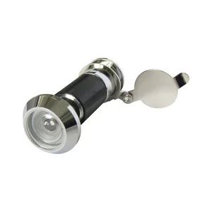 GRUNDMANN Türgucker ø 14, Linse 170°, TS 70-80, Messing verchromt, feuerhemmend