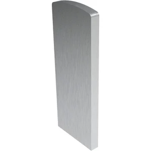 ECONOMY Endkappe für Bodenprofile 0004, Aluminium Edelstahl-Effekt