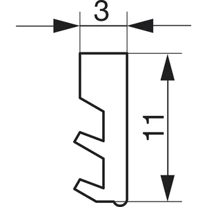 GU Thermostep/Timberstep Dichtungsprofil P859 zu Verbreiterung P1051, schwarz