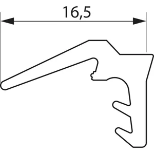 GU HS Dichtungsprofil P1156 oben, für Führungsschiene, schwarz