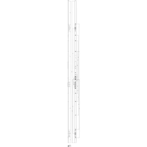 GU Falzhebelgetriebe für Secury, Maß A 730 mm, links, U-Stulp 24 x 8, silber