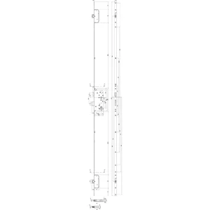 GU MFV-Schloss Secury Automatic ÖNORM,DM 65,Stulp 1750 x 20 x 2,5mm rund,silber