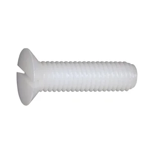 ~DIN963A M 4x 25 PA 6.6 Polyamid natur Senkschraube mit Schlitz
