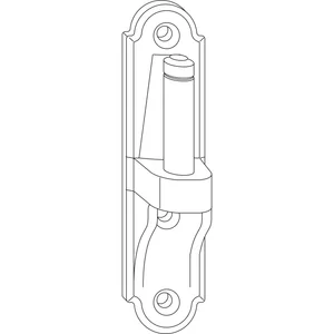 MACO RUSTICO Ladenplattenkloben BLR fix, B=25 mm, Klobenabstand 20 mm, schwarz