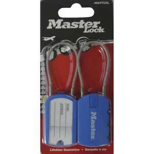 MASTER LOCK Kabelschloss 4684 EURTCOL mit Zahlenkombination, bunt SB