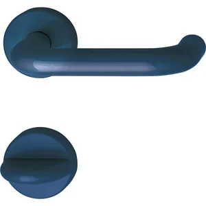 Drückergarnitur 111.23 R - auf Rosette WC, 38 - 48, stahlblau