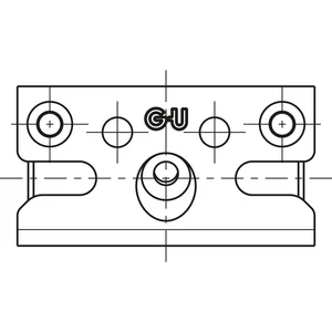 GU Schließplatte SE-Sicherheit, Eurofalz 30x8 mm, 13V, Stahl silber