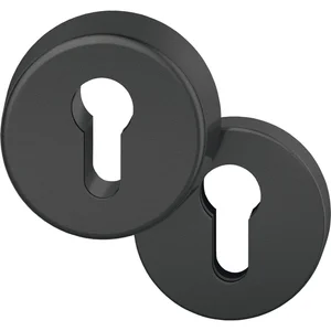 FSB Sicherheits-Zylinderrosette rund, Aluminium schwarz matt