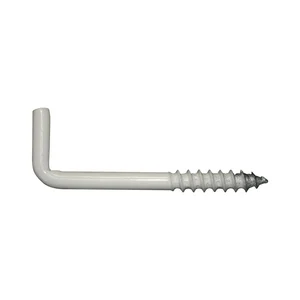 Schraubhaken mit Holzgewinde 4.3x50 Stahl weiß-beschichtet