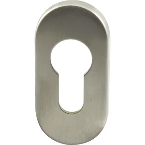 Zylinderrosette PZ oval, Edelstahl matt