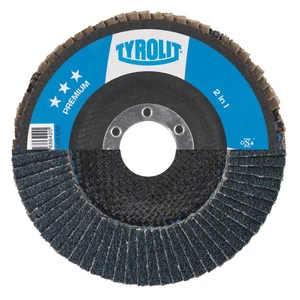 TYROLIT Schleiflamellenteller 2in1 Premium***gerade Ø 125mm Korn 60 Form 28A