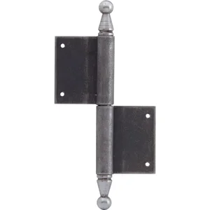 Türnussband mit Zierkopf, rechts, 160 x 250 mm, Stahl blank
