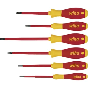 WIHA E-Schraubendreher Set SoftFinish VDE Schlitz/Phillips 6-teilig