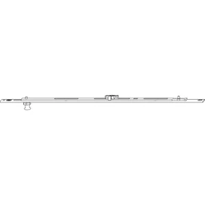 ROTO NT/NX Mittelverschluss Bodenschwelle 1V L=400 mm FL 10 mm silber kuppelbar