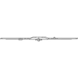 ROTO NT/NX DK-Getriebe mittig/variabel DM 8 mm L= 980 mm 1V Zapfen silber