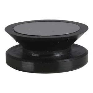 Glaspunkthalter Mini, 20 mm, 6 - 8 mm Glas,Kunststoff schwarz/Kappe Edelstahl