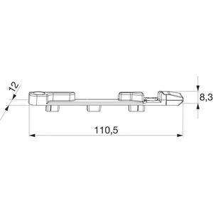 MACO Kippschließteil PVC 12/20-13, ALUPLAST/REHAU/SCHÜCO, links, silber
