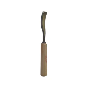 STUBAI Bildhauer-Stechbeitel geschliffen mit Holzheft Form 42 Breite 10 mm