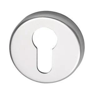 Zylinderrosette PZ WG ø 50 mm, mit Universalträger "U", silber eloxiert