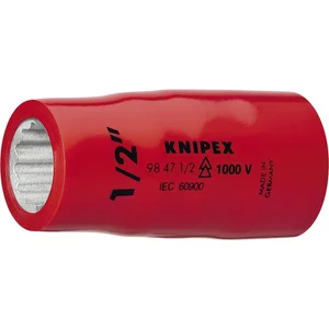 KNIPEX Steckschlüssel-Einsatz isoliert 9847, 1/2" mit 12-kant, SW 7/8"