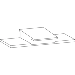 GU Thermostep/Timberstep Dichtplatte für Mittelstoß unten IV88-92, grau