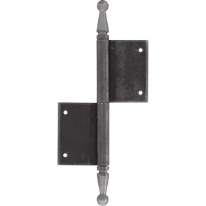 Türnussband mit Zierkopf, links, 100 x 160 mm, Stahl blank