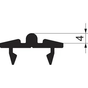 GU HS Laufschiene bb P2209 für Bodenschwelle L=6700 mm silber eloxiert