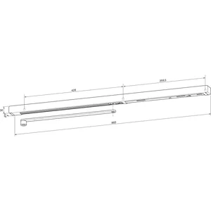 DORMAKABA Gleitschiene G-EMR XEA, ohne elektromechanische Feststellung, silber