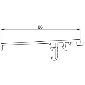 GU Thermostep 164 Wetterprofil 175 P1676 Flügelabstand 28 mm L=6700 mm silber