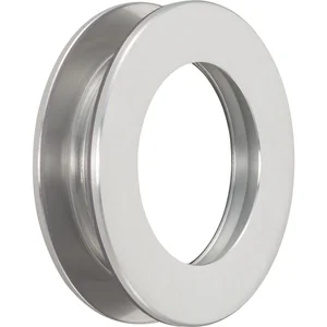 KWS Schiebetürmuschelpaar 5255 mit Griffloch, Ø65mm, Aluminium silber eloxiert