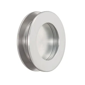 KWS Schiebetürmuschelpaar 5254 rund, Glasstärke 8 - 10 mm, Alu silber eloxiert
