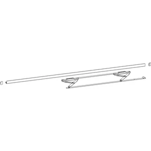 HAUTAU ATRIUM HKS 160 S Gleitscheren-Set, Halteschiene, weiß, FFB 901-1250 mm