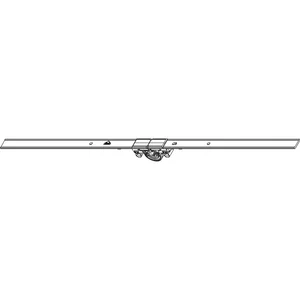 ROTO NT/NX DK-Getriebe mittig/variabel DM 15 mm L=430 mm ohne Zapfen silber