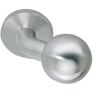 MARCHESI Türknopf gekröpft ø 50 mm auf Rosette, Gewinde M 12, Edelstahl matt